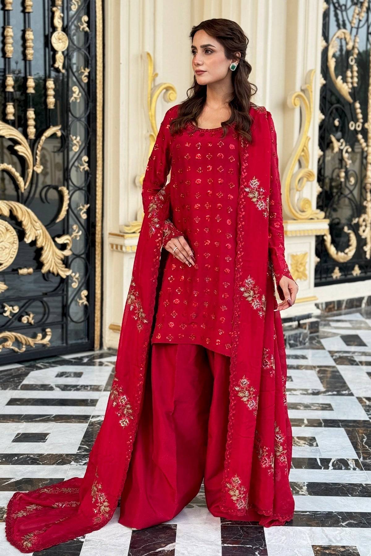 Mina Kashif | Loona Lawn 25 | Ruby by Maria Faisal - Registered Vendor of : Mina Kashif - type : Ladies Clothes - 100% original wedding dresses