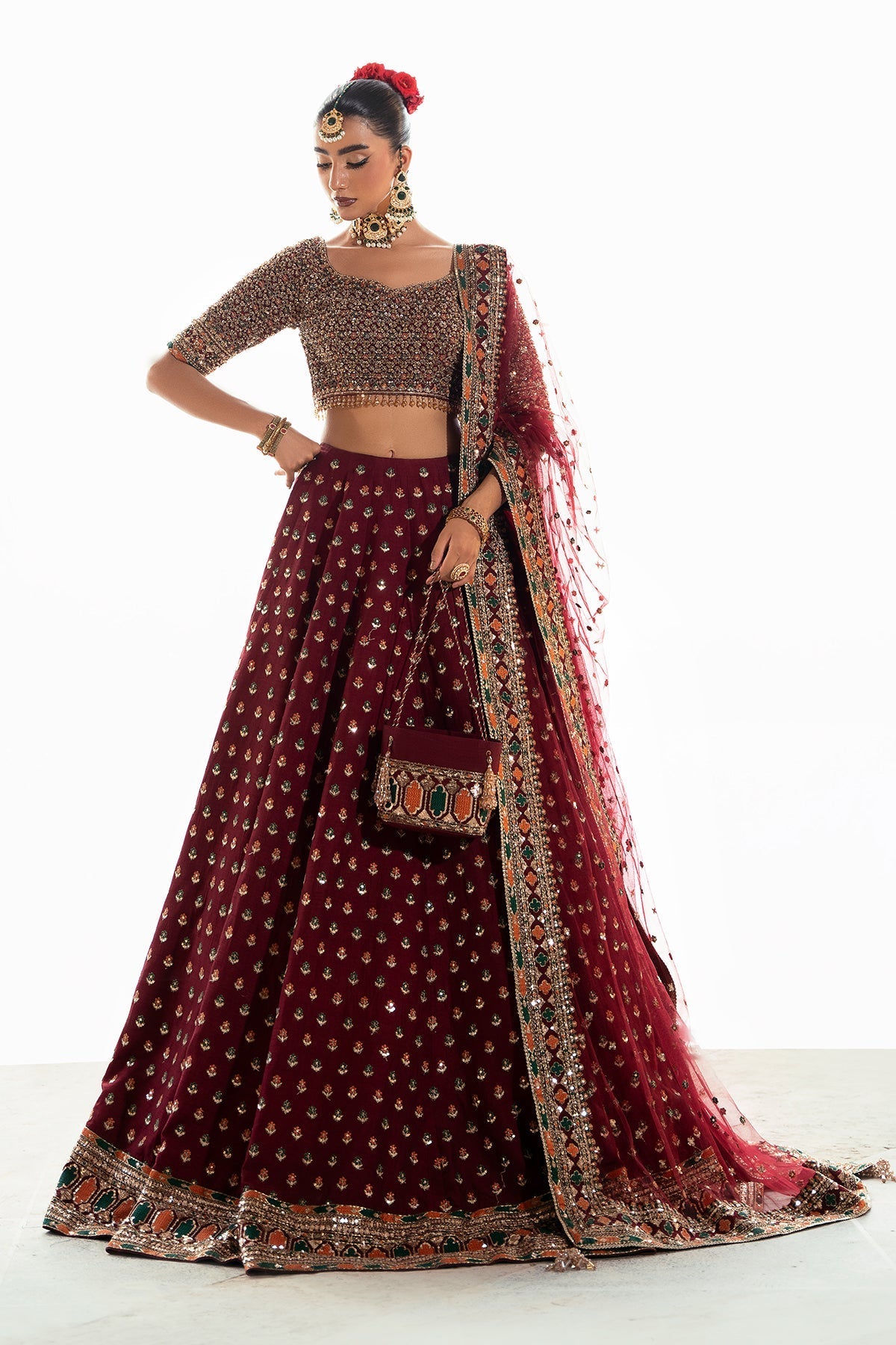 Mina Kashif | Virsa Wedding Formals | Saama - Wedding Dress - available at Maria Faisal in UK and USA.