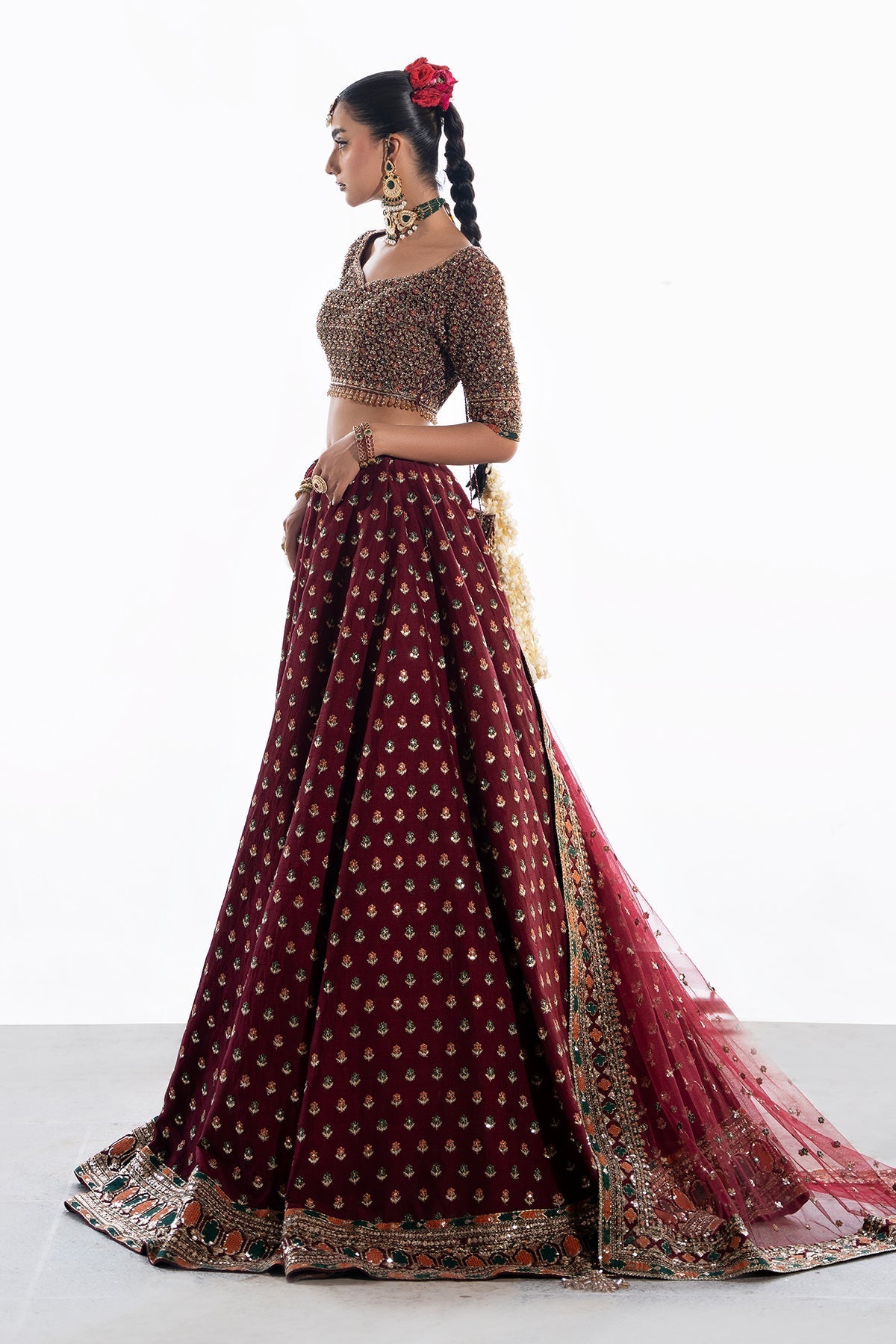 Mina Kashif | Virsa Wedding Formals | Saama - Wedding Dress - available at Maria Faisal in UK and USA.