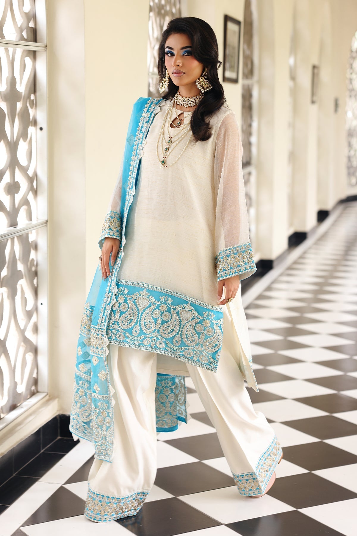 Charizma | Festive Pret  | CMA-5-239 - Dress - available at Maria Faisal in UK and USA.