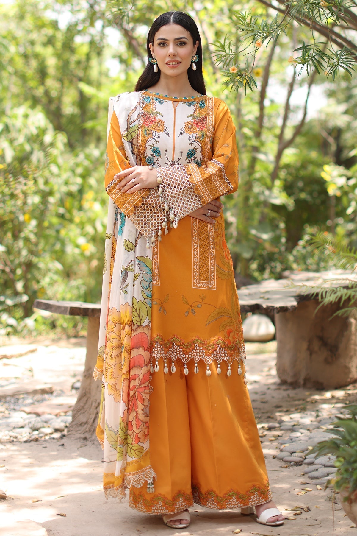 Charizma | Infinity Lawn | 3-PC UNSTITCHED EMBROIDERED LAWN COLLECTION IN6-09 - Luxury Dress - available at Maria Faisal in UK and USA.