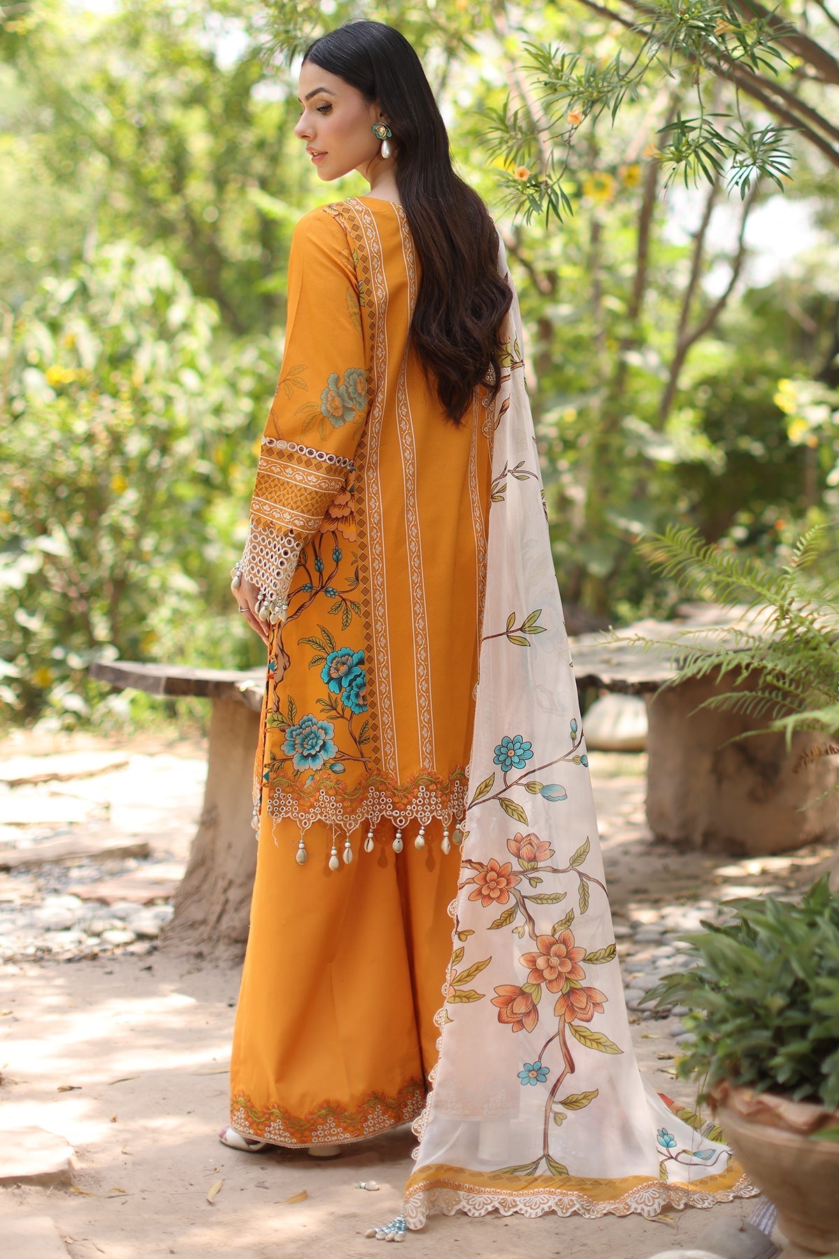 Charizma | Infinity Lawn | 3-PC UNSTITCHED EMBROIDERED LAWN COLLECTION IN6-09 - Luxury Dress - available at Maria Faisal in UK and USA.