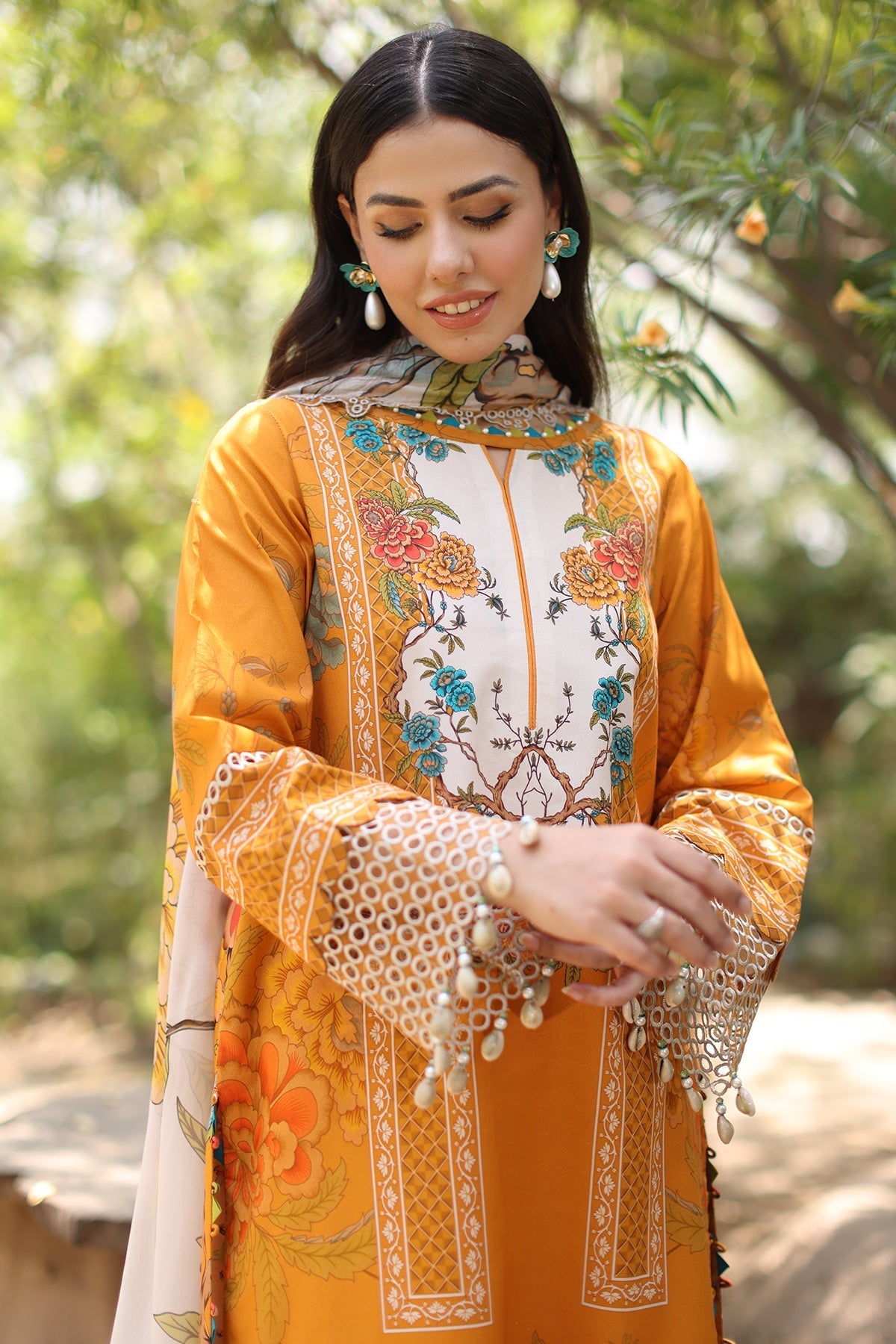Charizma | Infinity Lawn | 3-PC UNSTITCHED EMBROIDERED LAWN COLLECTION IN6-09 - Luxury Dress - available at Maria Faisal in UK and USA.