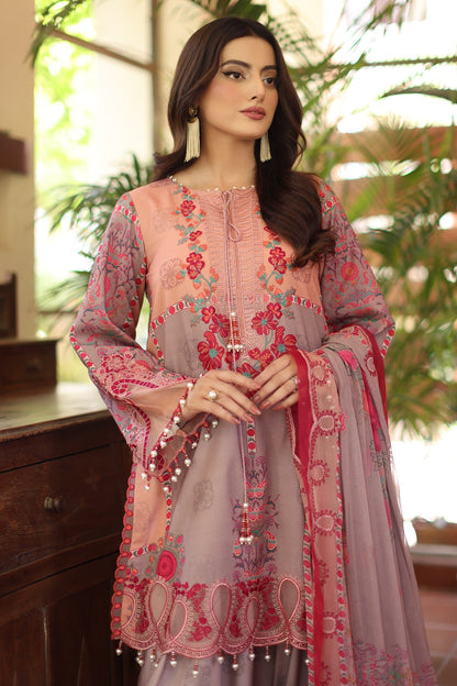 Charizma | Infinity Lawn | 3-PC Unstitched Embroidered Lawn Collection IN6-07 - Luxury Dress - available at Maria Faisal in UK and USA.
