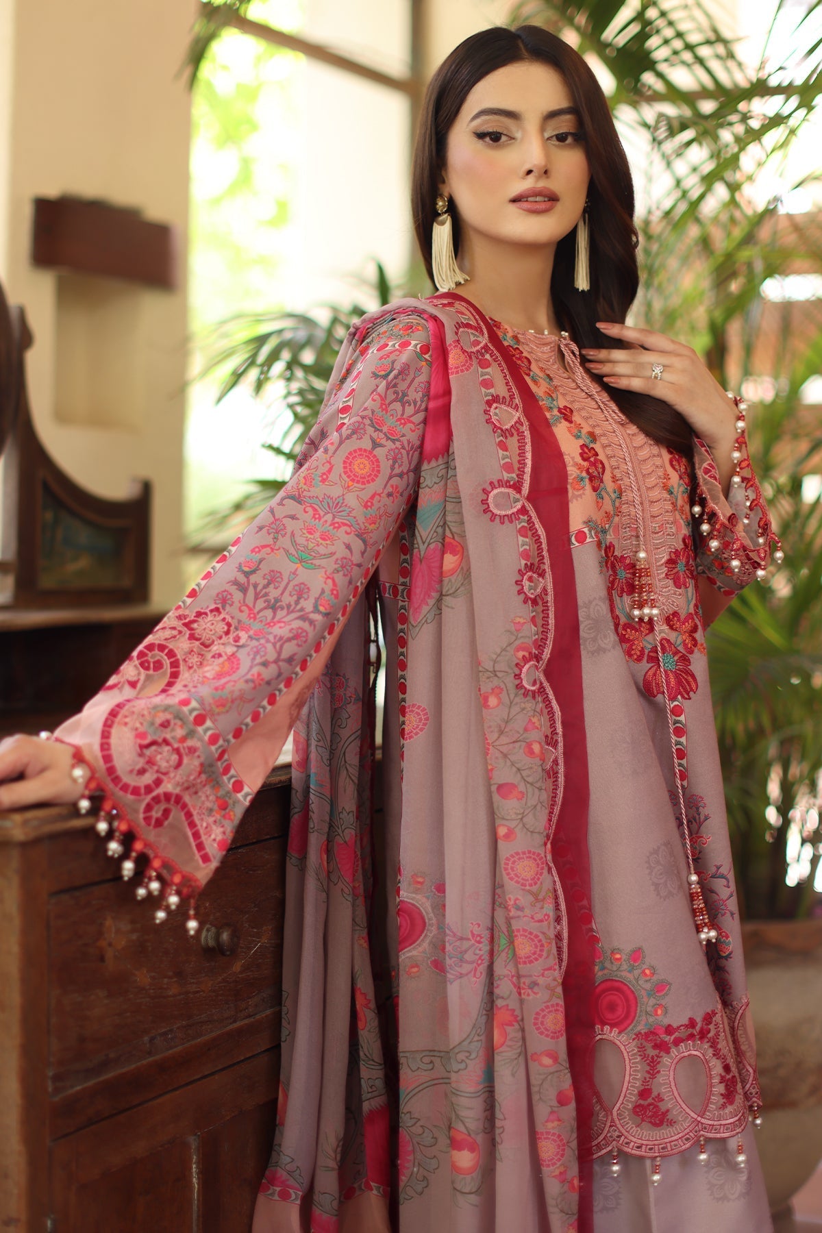 Charizma | Infinity Lawn | 3-PC Unstitched Embroidered Lawn Collection IN6-07 - Luxury Dress - available at Maria Faisal in UK and USA.