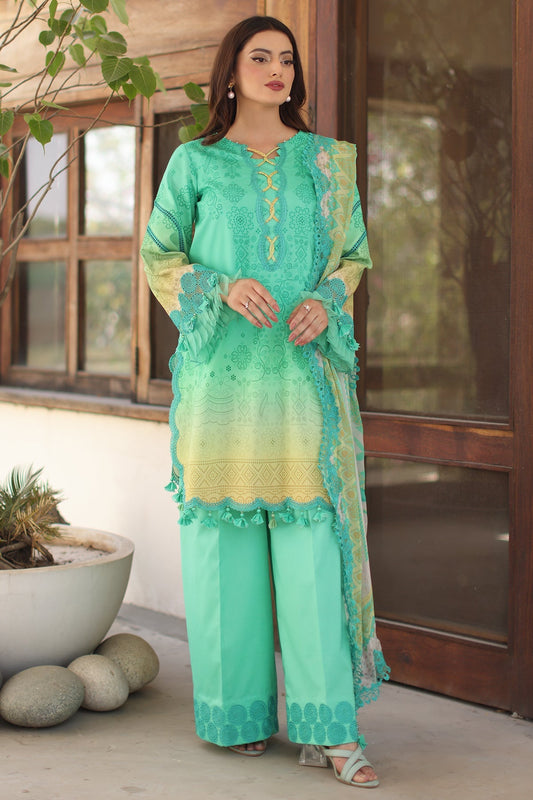 Charizma | Infinity Lawn | 3-PC UNSTITCHED EMBROIDERED LAWN COLLECTION IN6-08 - Luxury Dress - available at Maria Faisal in UK and USA.
