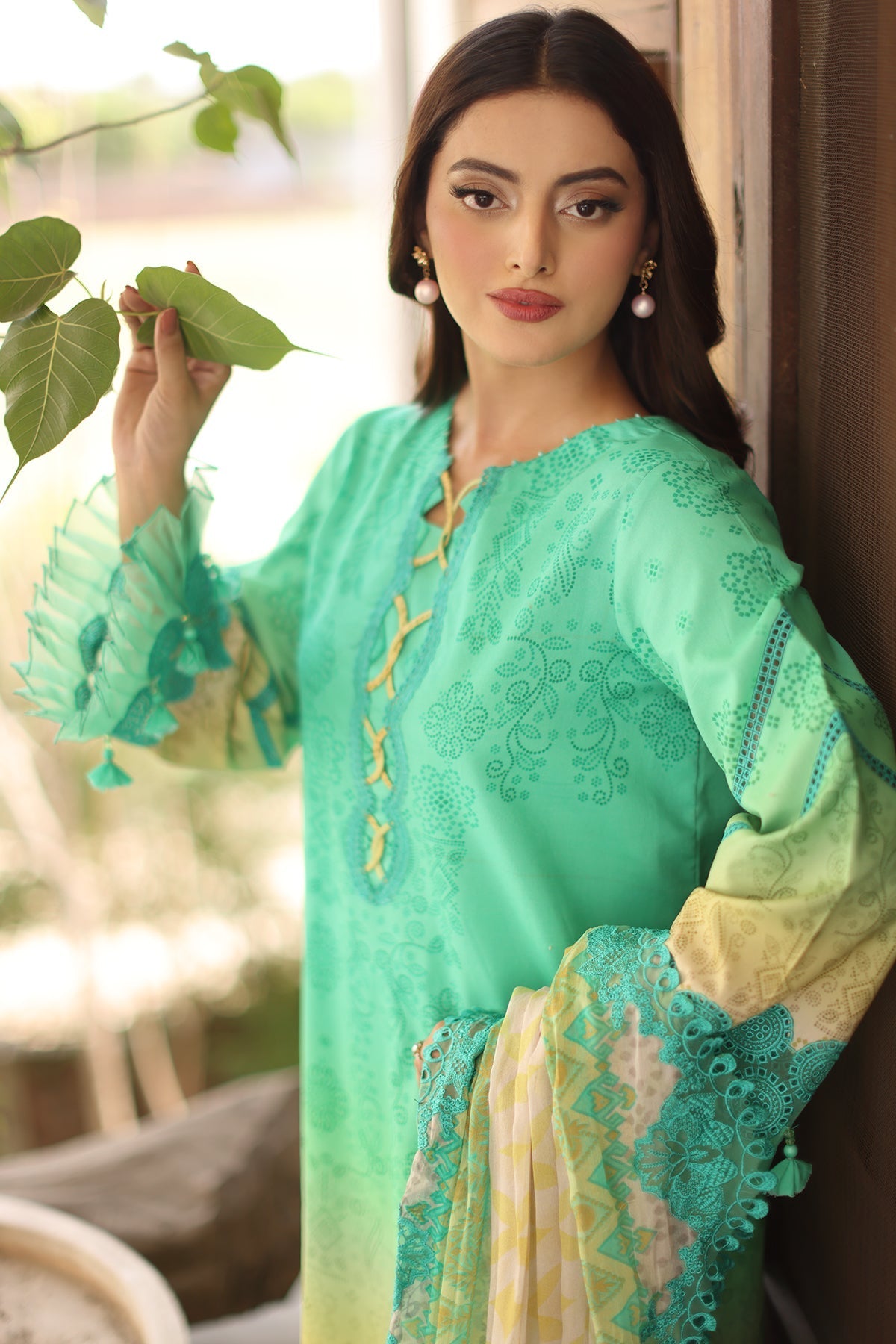 Charizma | Infinity Lawn | 3-PC UNSTITCHED EMBROIDERED LAWN COLLECTION IN6-08 - Luxury Dress - available at Maria Faisal in UK and USA.