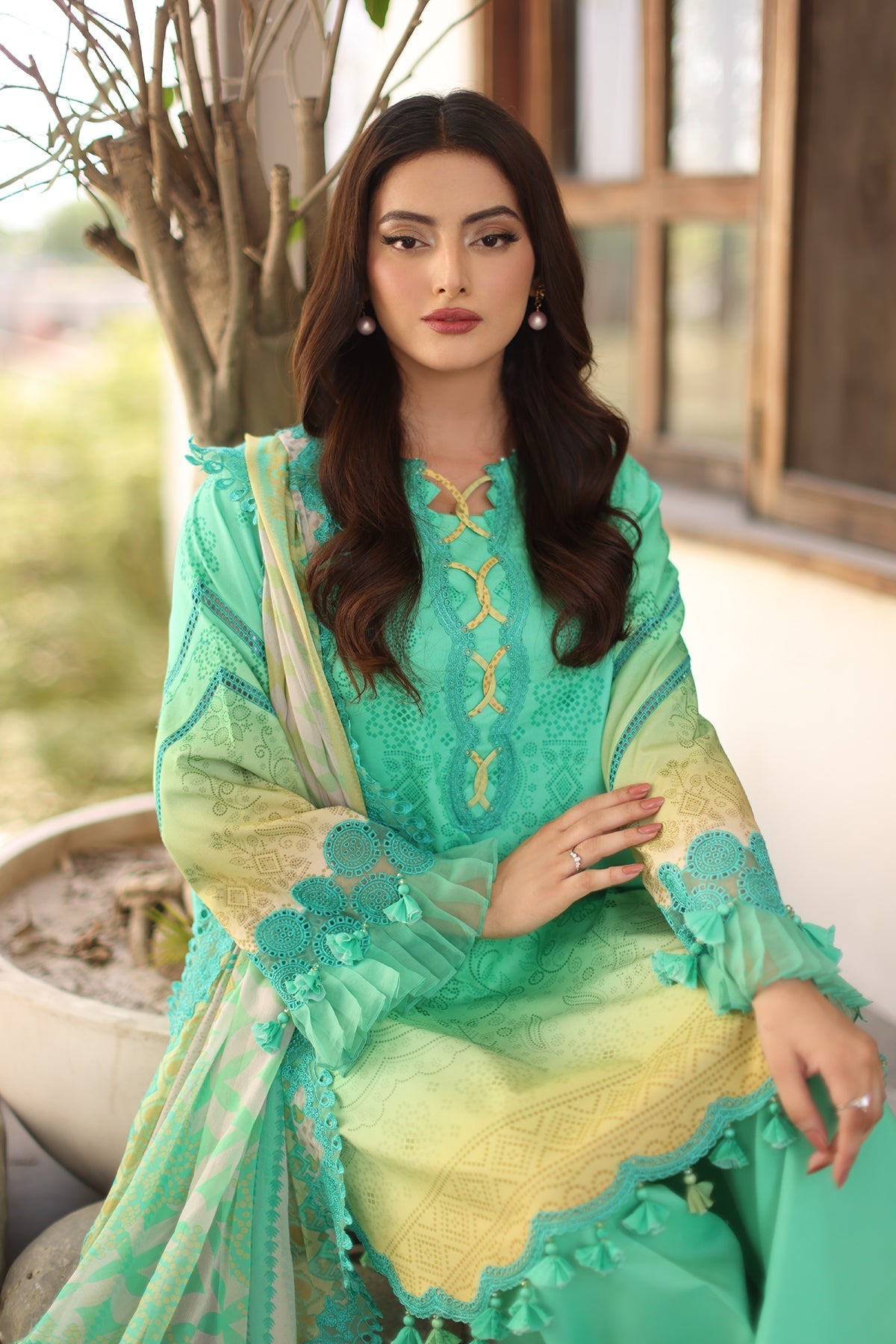 Charizma | Infinity Lawn | 3-PC UNSTITCHED EMBROIDERED LAWN COLLECTION IN6-08 - Luxury Dress - available at Maria Faisal in UK and USA.