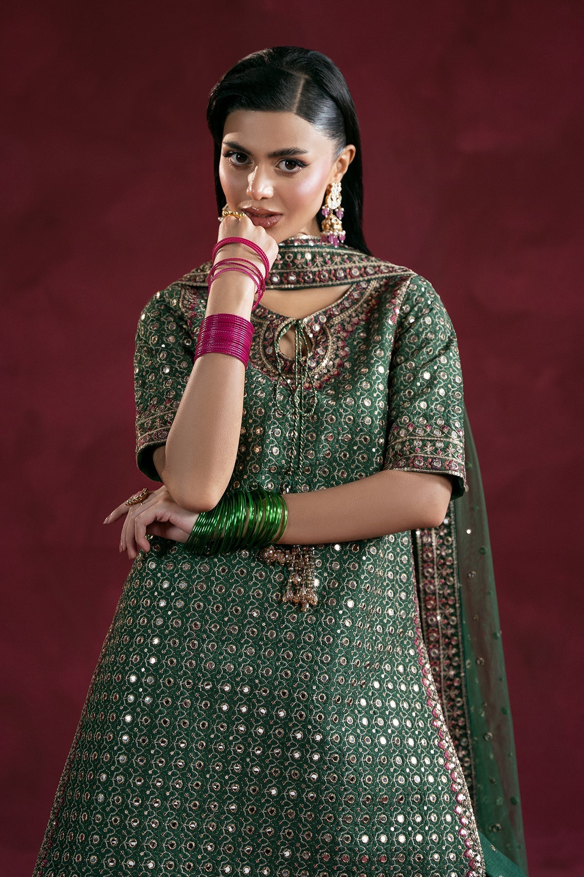 Charizma | Festive Pret  | CMA-6-238 - Dress - available at Maria Faisal in UK and USA.