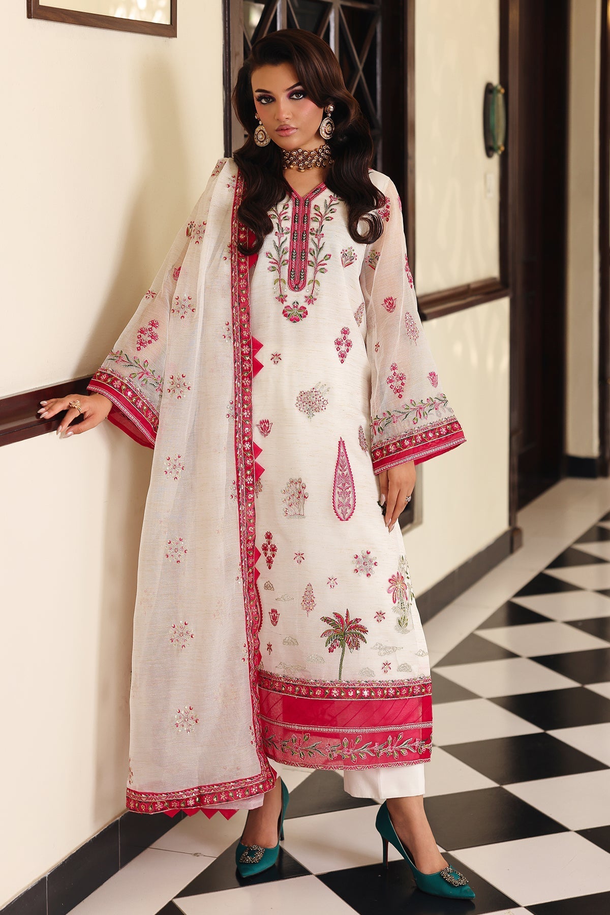 Charizma | Festive Pret  | CMA-5-237 - Dress - available at Maria Faisal in UK and USA.