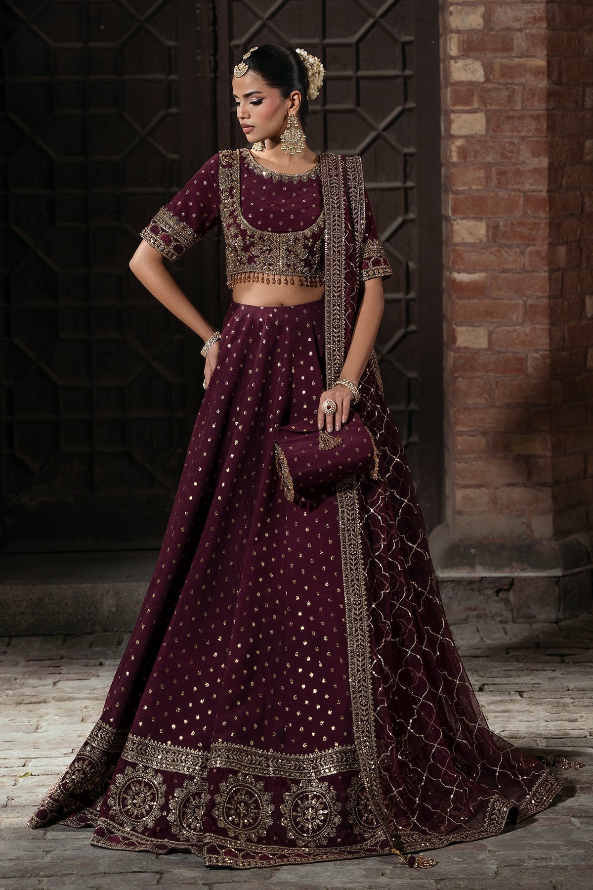 Mina Kashif | Virsa Wedding Formals | Mah Gul - Wedding Dress - available at Maria Faisal in UK and USA.