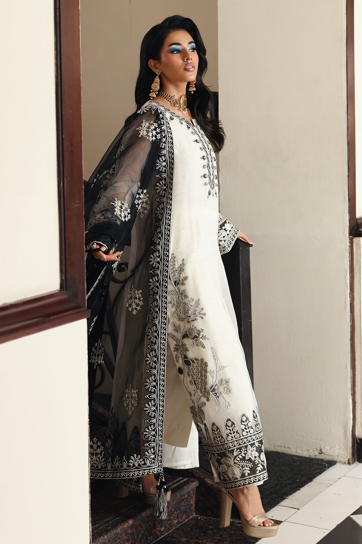 Charizma | Festive Pret  | CMA-5-236 - Dress - available at Maria Faisal in UK and USA.