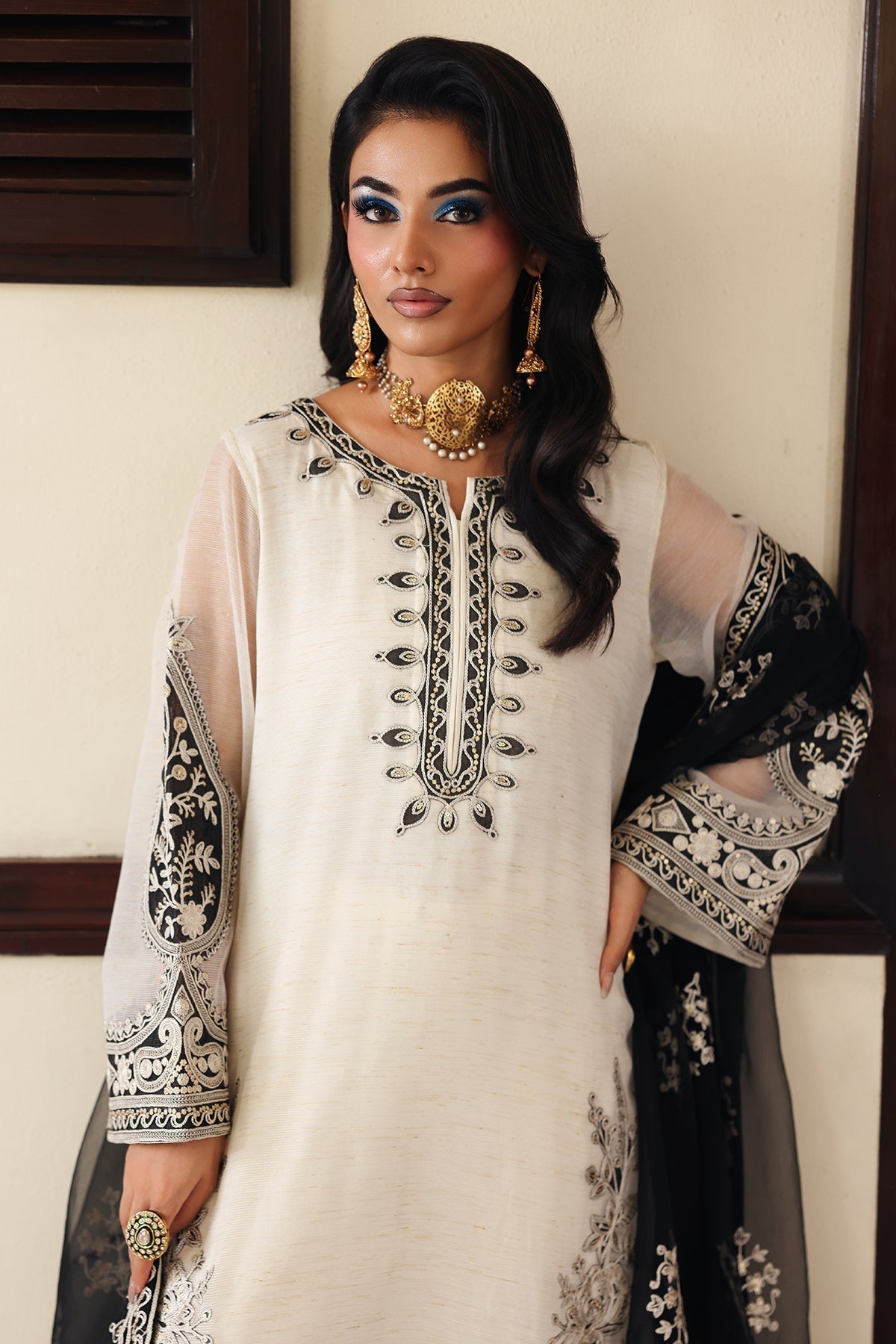 Charizma | Festive Pret  | CMA-5-236 - Dress - available at Maria Faisal in UK and USA.