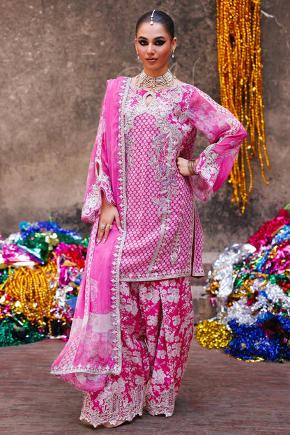 Charizma | Vasal Chiffon | VSL6-14 - Dress - available at Maria Faisal in UK and USA.
