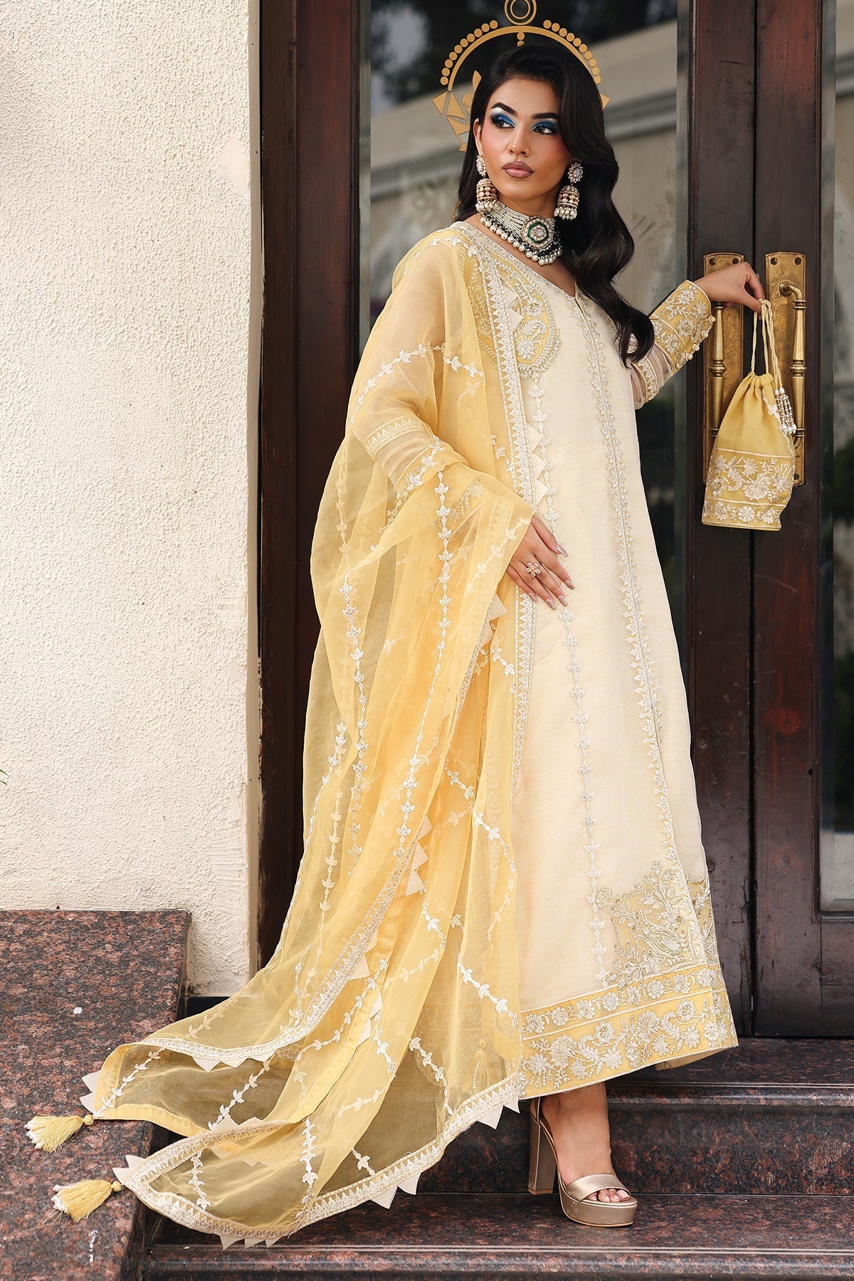Charizma | Festive Pret  | CMA-5-240 - Dress - available at Maria Faisal in UK and USA.