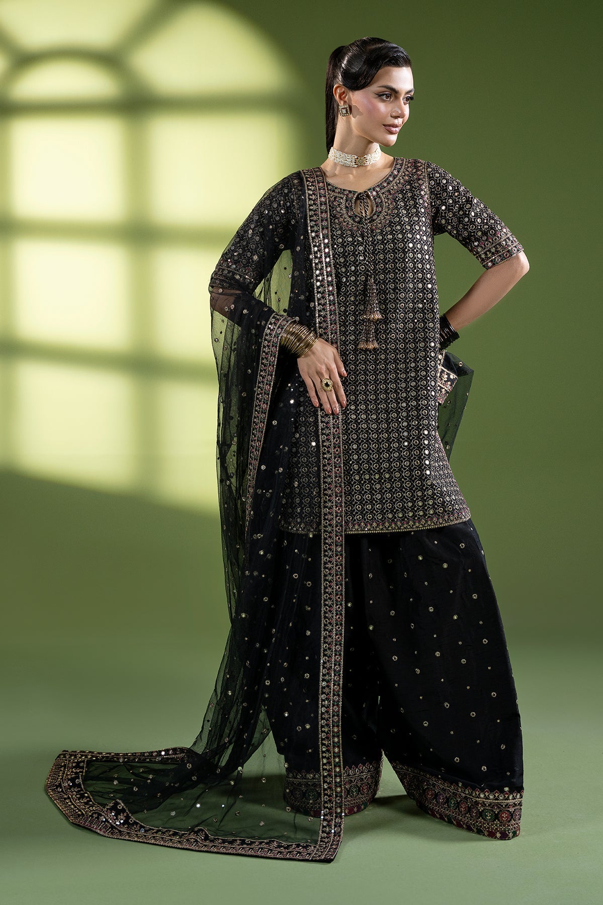 Charizma | Festive Pret  | CMA-6-237 - Dress - available at Maria Faisal in UK and USA.
