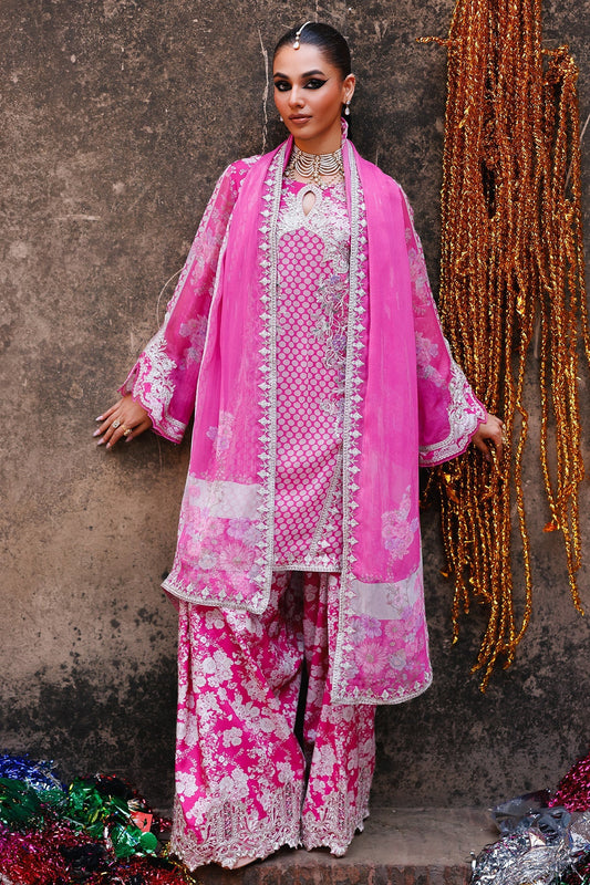 Charizma | Vasal Chiffon | VSL6-14 - Dress - available at Maria Faisal in UK and USA.