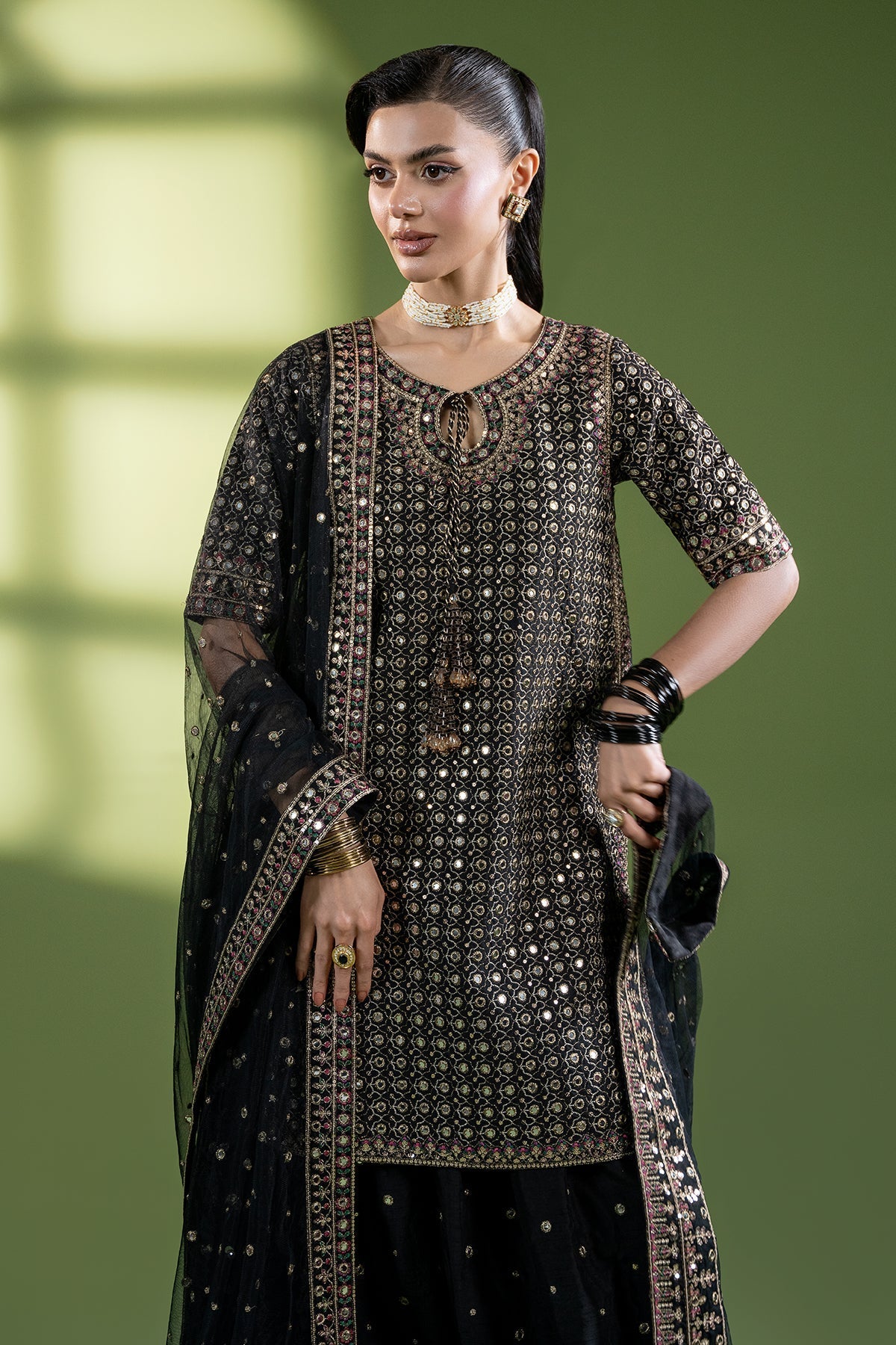 Charizma | Festive Pret  | CMA-6-237 - Dress - available at Maria Faisal in UK and USA.