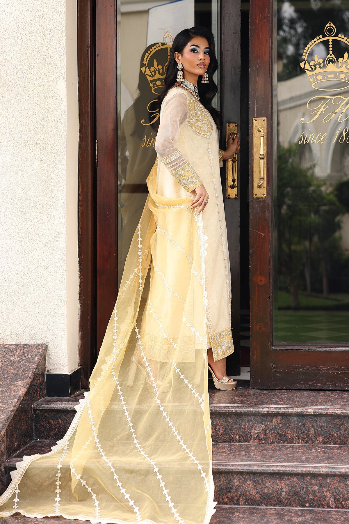 Charizma | Festive Pret  | CMA-5-240 - Dress - available at Maria Faisal in UK and USA.