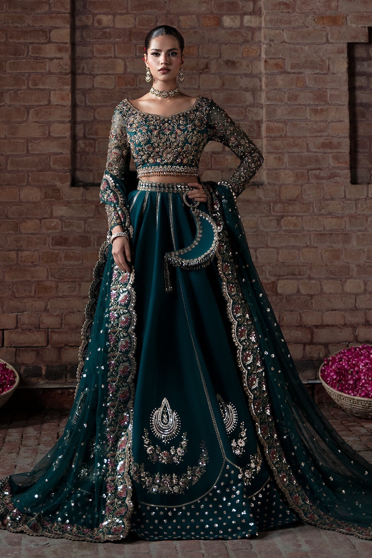 Mina Kashif | Virsa Wedding Formals | Fabiha - Wedding Dress - available at Maria Faisal in UK and USA.