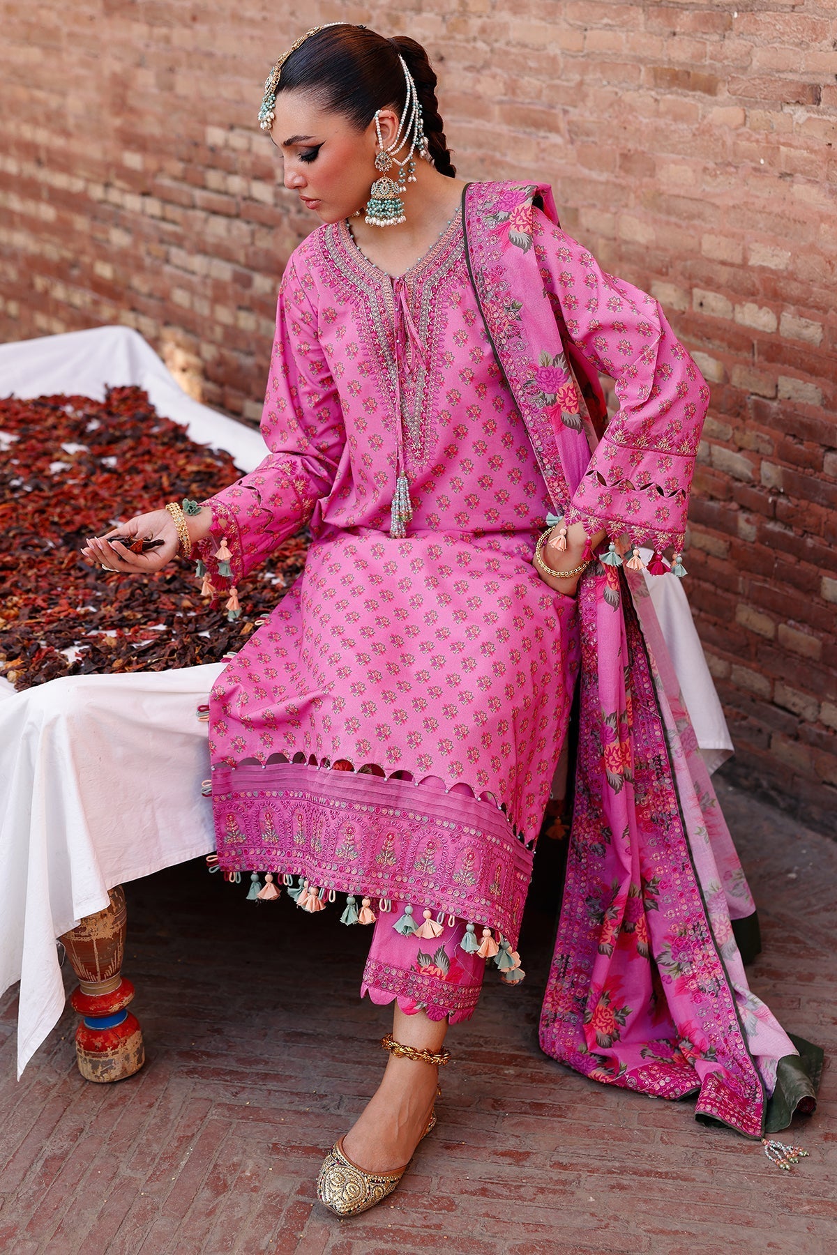 Charizma | Chunnri Collection | CH6-01 - Luxury Dress - available at Maria Faisal in UK and USA.