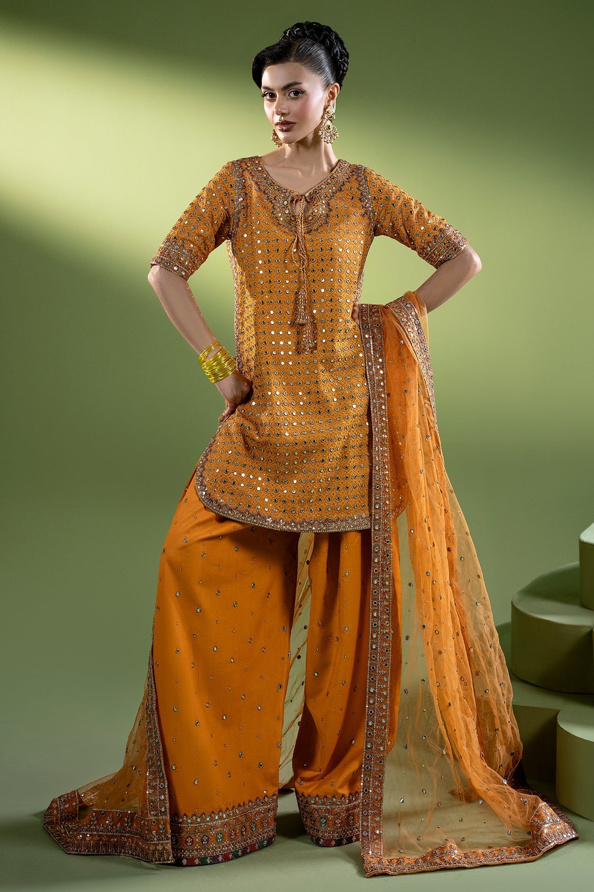 Charizma | Festive Pret  | CMA-6-260 - Dress - available at Maria Faisal in UK and USA.
