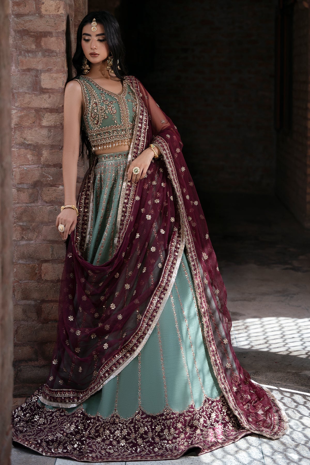 Mina Kashif | Virsa Wedding Formals | Noor-e-saba - Wedding Dress - available at Maria Faisal in UK and USA.