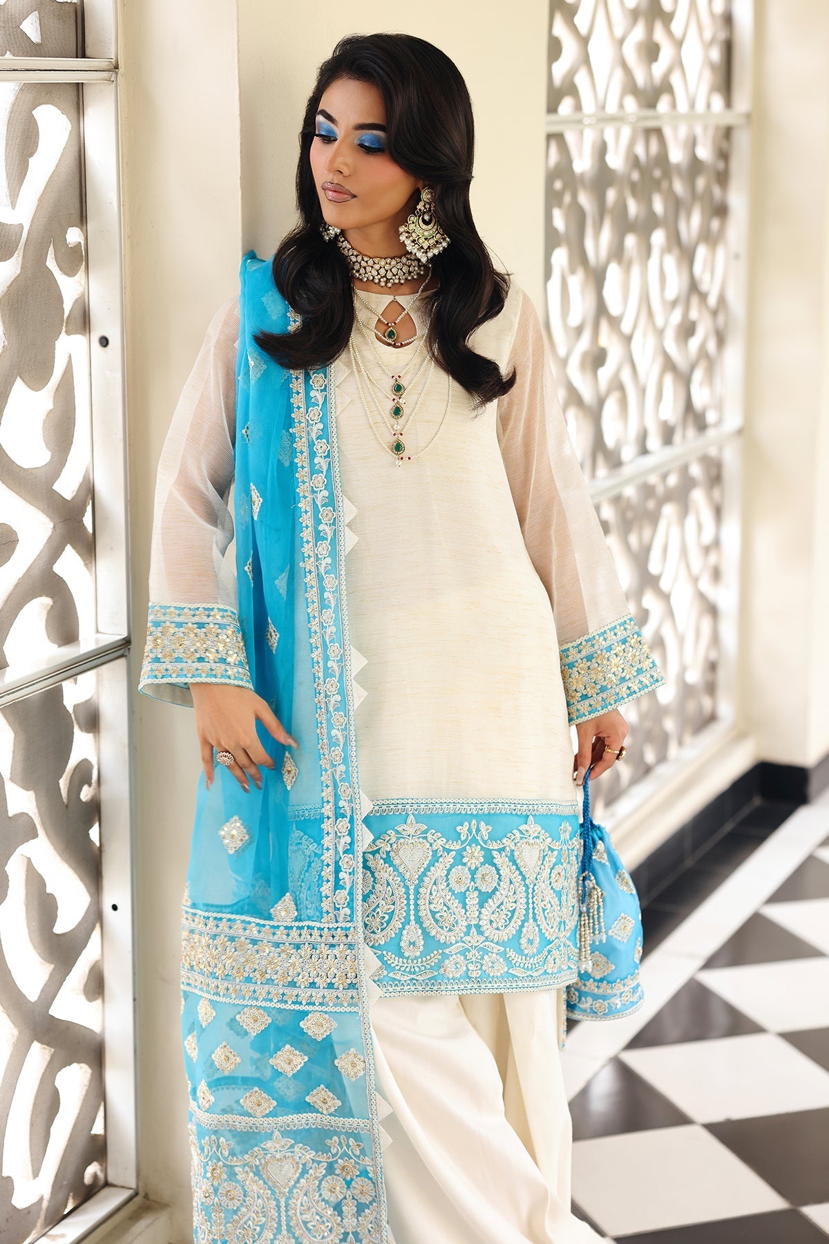 Charizma | Festive Pret  | CMA-5-239 - Dress - available at Maria Faisal in UK and USA.