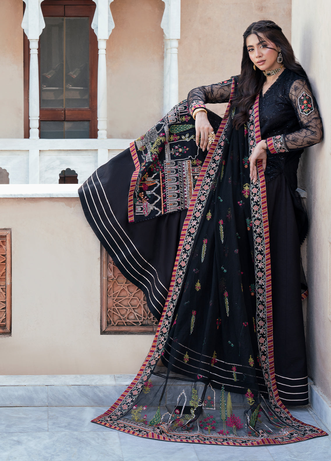 Sahane | Rusukh Premium Formals 26 | FU6608 Zahlia - RUSUKH - Formal Dress - available at Maria Faisal in UK and USA.