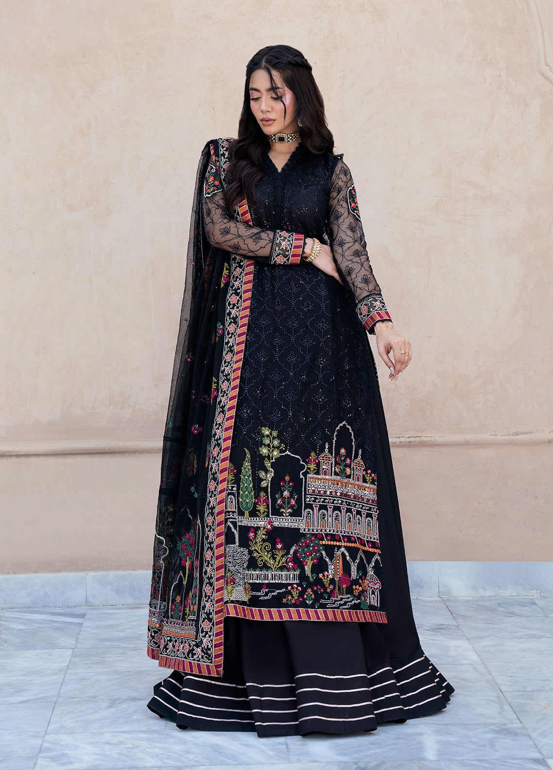 Sahane | Rusukh Premium Formals 26 | FU6608 Zahlia - RUSUKH - Formal Dress - available at Maria Faisal in UK and USA.