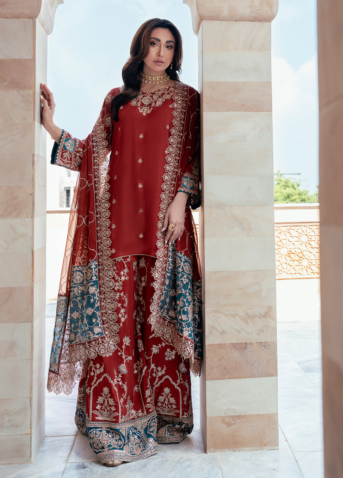 Sahane | Rusukh Premium Formals 26 | FU6604 Renisa - RUSUKH - Formal Dress - available at Maria Faisal in UK and USA.