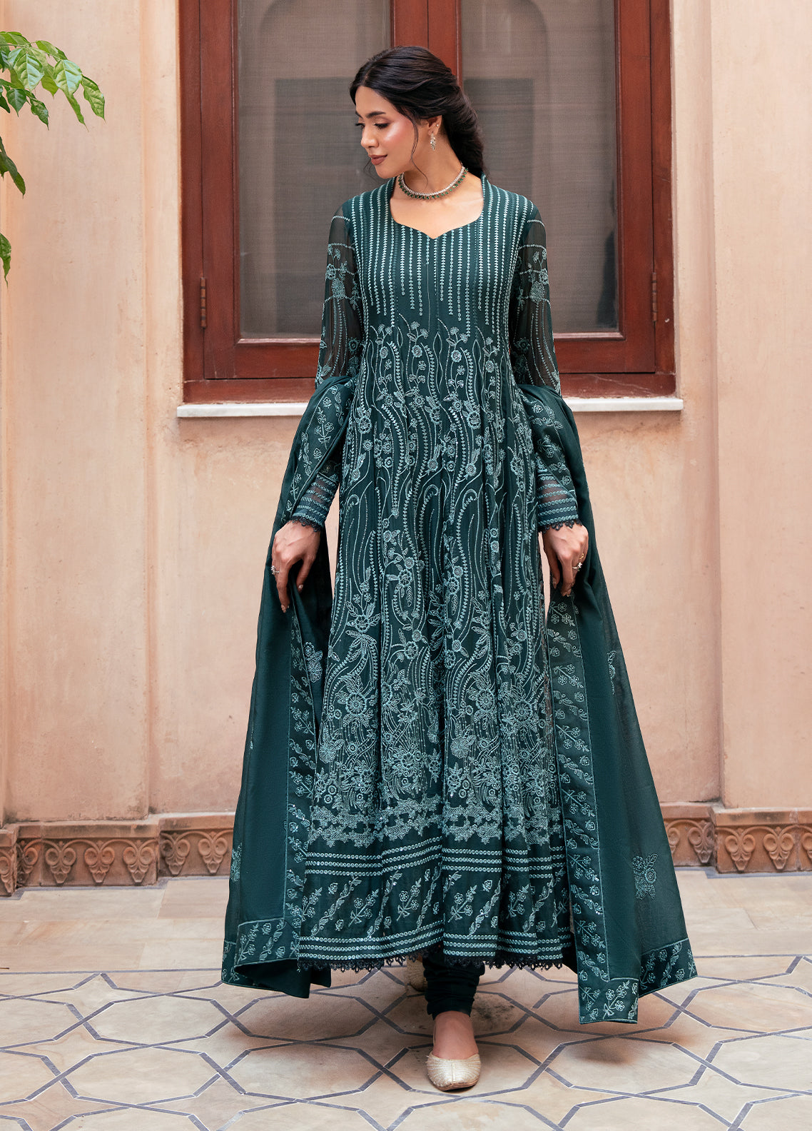 Sahane | Rusukh Premium Formals 26 | FU6610 Dilbaro- RUSUKH - Formal Dress - available at Maria Faisal in UK and USA.