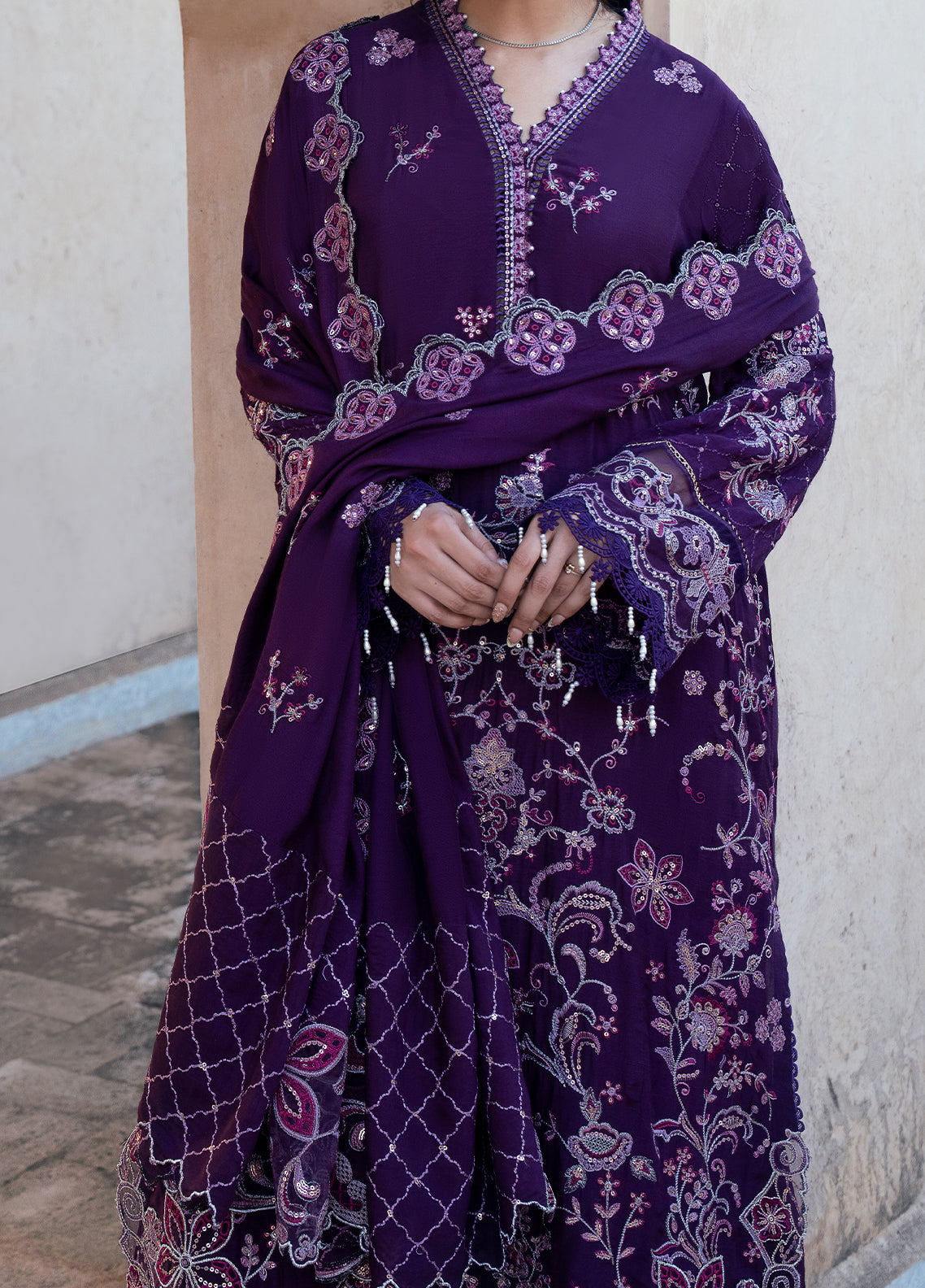 Sahane | Rusukh Premium Formals 26 | FU6601 Daliya- RUSUKH - Formal Dress - available at Maria Faisal in UK and USA.