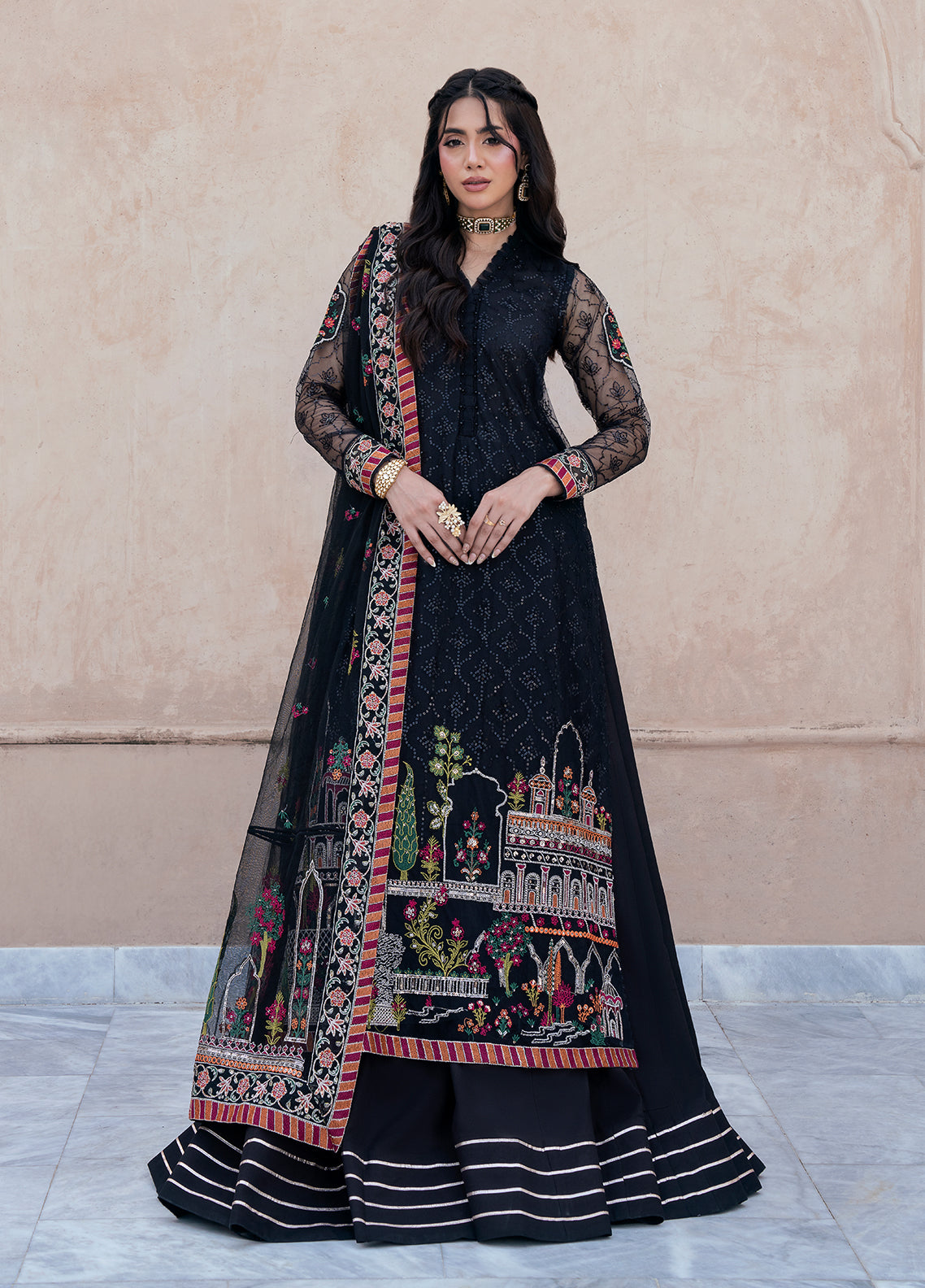 Sahane | Rusukh Premium Formals 26 | FU6608 Zahlia - RUSUKH - Formal Dress - available at Maria Faisal in UK and USA.