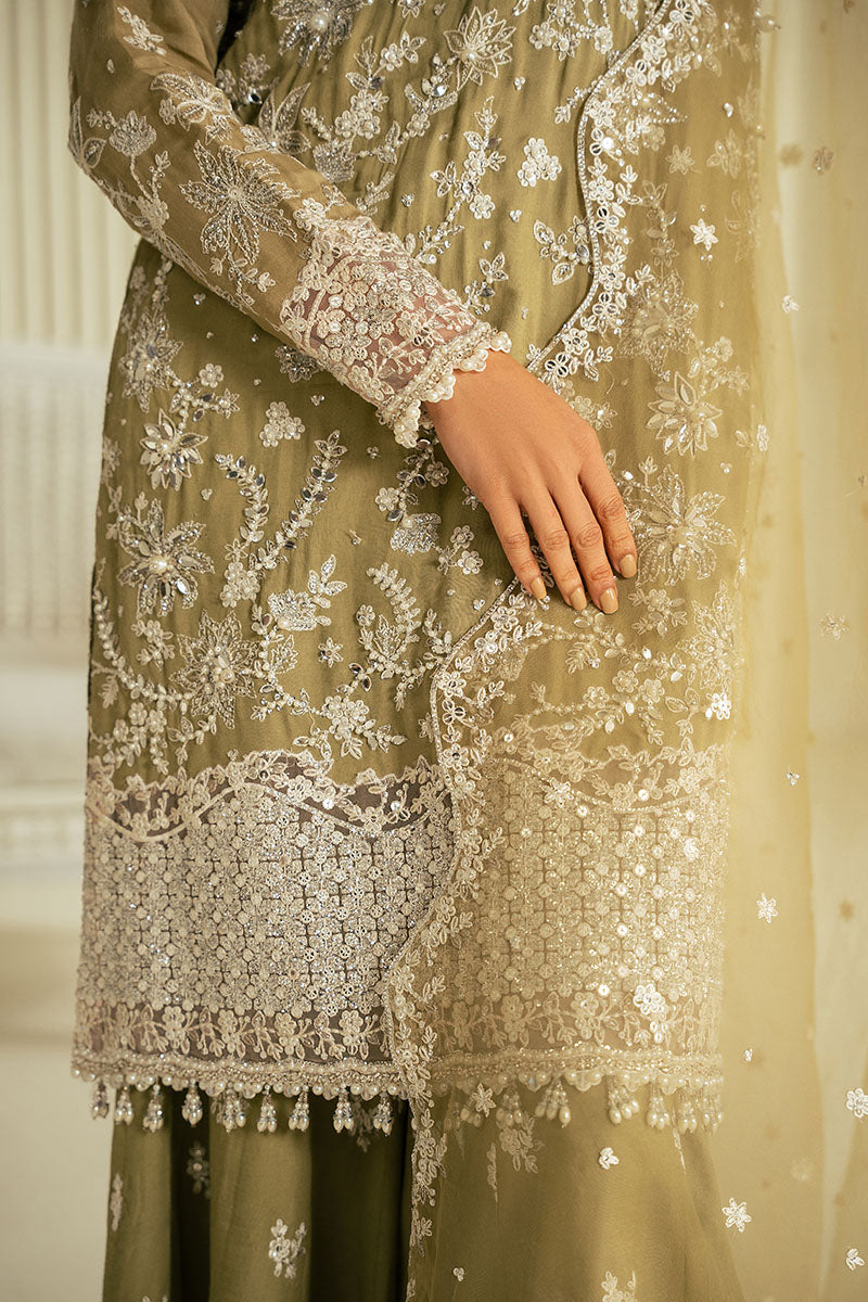 Cross Stitch | FW-24 RTW WEDDING EDIT-2 | AZURE PEARL - Wedding Dress - available at Maria Faisal in UK and USA.