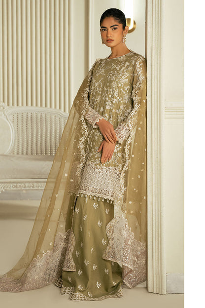 Cross Stitch | FW-24 RTW WEDDING EDIT-2 | AZURE PEARL - Wedding Dress - available at Maria Faisal in UK and USA.