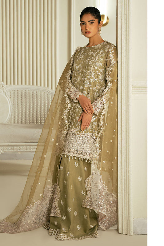 Cross Stitch | FW-24 RTW WEDDING EDIT-2 | AZURE PEARL - Wedding Dress - available at Maria Faisal in UK and USA.