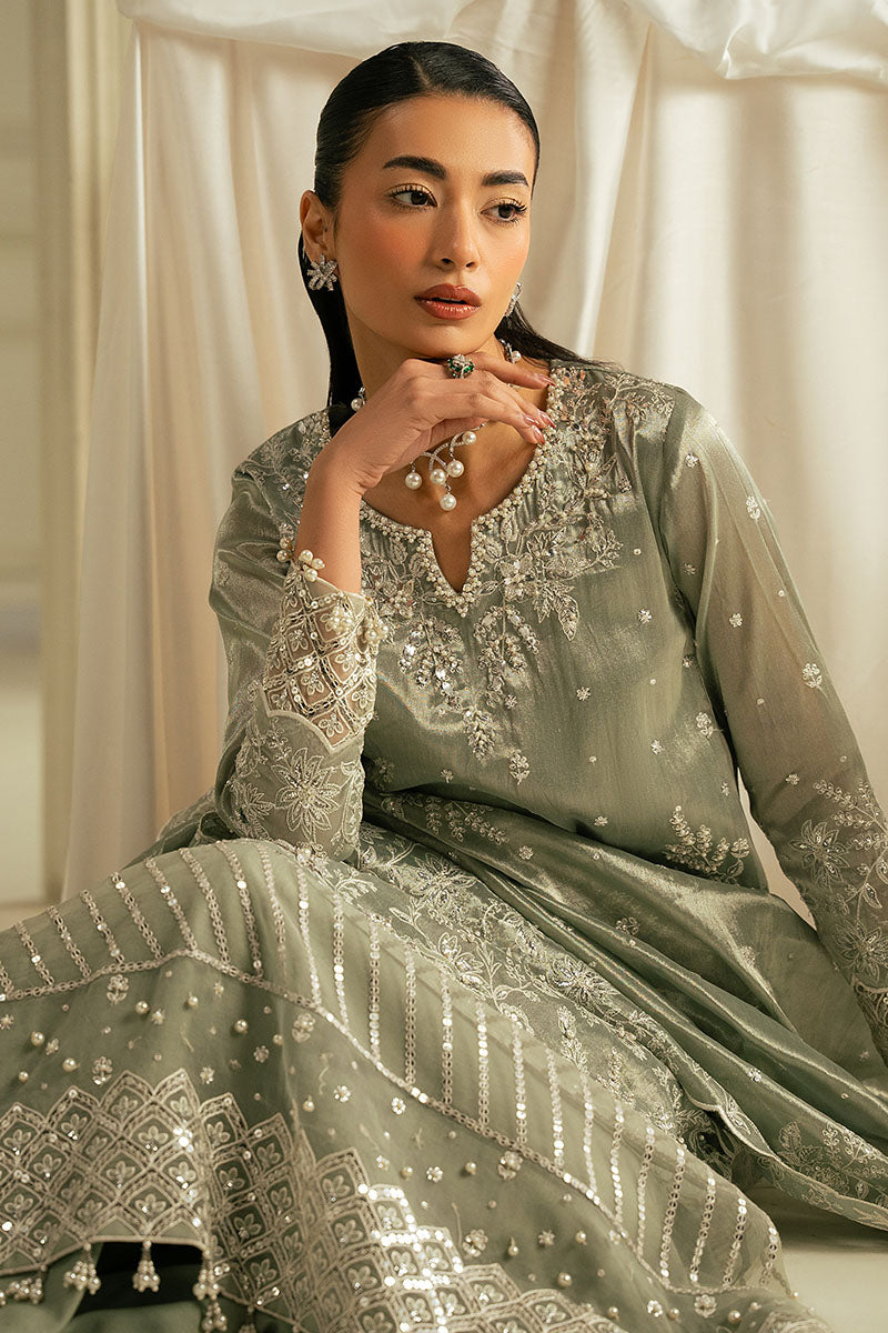 Cross Stitch | FW-24 RTW WEDDING EDIT-2 | MUTED MIRAGE - Wedding Dress - available at Maria Faisal in UK and USA.