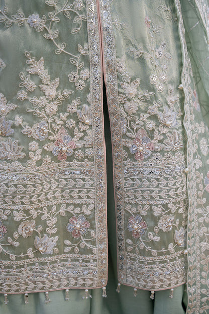 Cross Stitch | FW-24 RTW WEDDING EDIT-1 | WHISPER DEW - Wedding Dress - available at Maria Faisal in UK and USA.