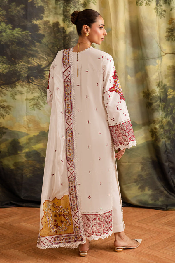 Marjjan | Guzel Lawn | SMC 207-A (White) - Ladies Clothes - Maria Faisal