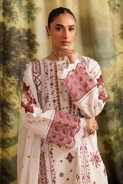 Marjjan | Guzel Lawn | SMC 207-A (White) - Ladies Clothes - Maria Faisal