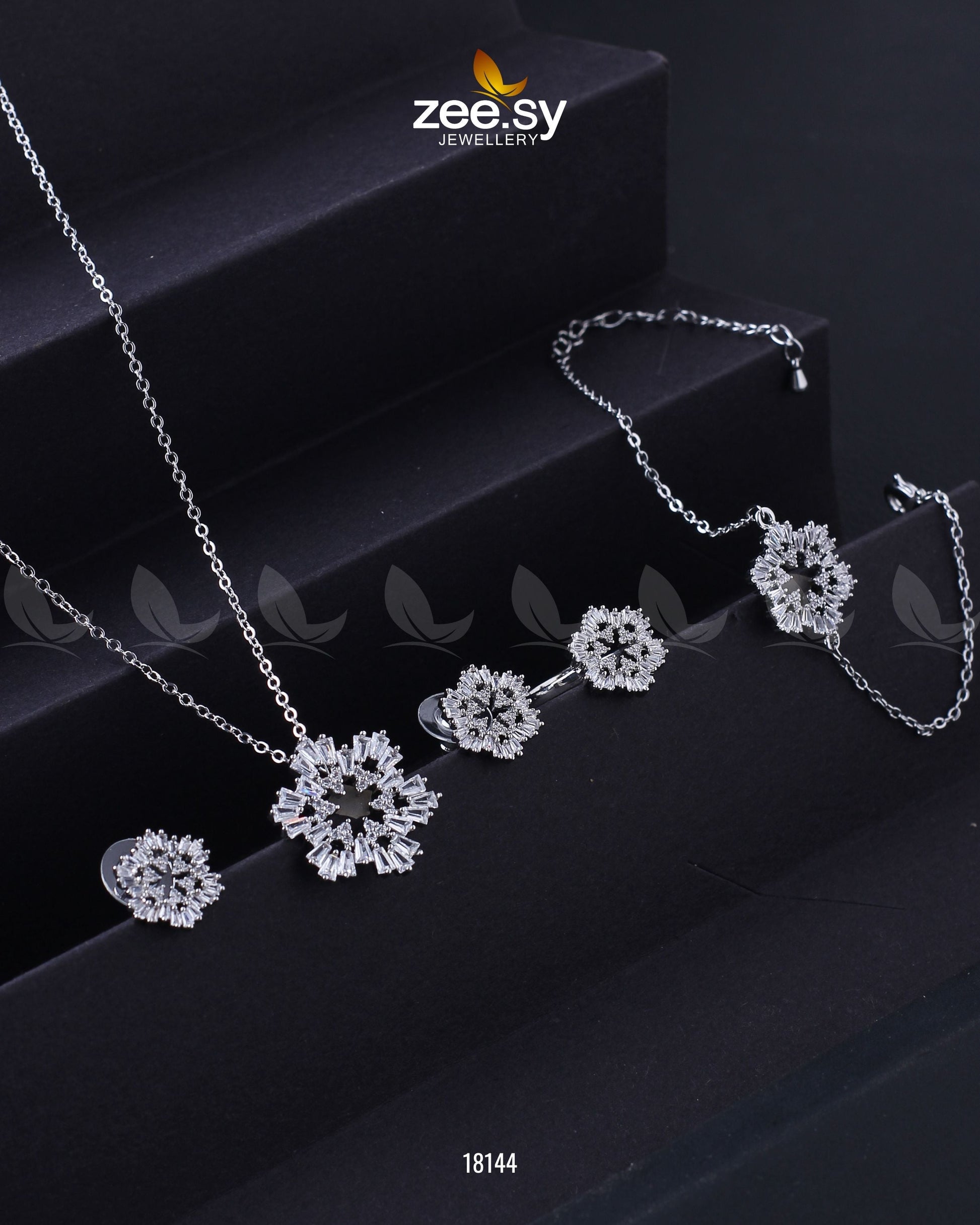 Snowflake Pendant Set - Designer Dress with Intricate embroidery and embellishments. Shop elegent wedding dress at Maria Faisal.