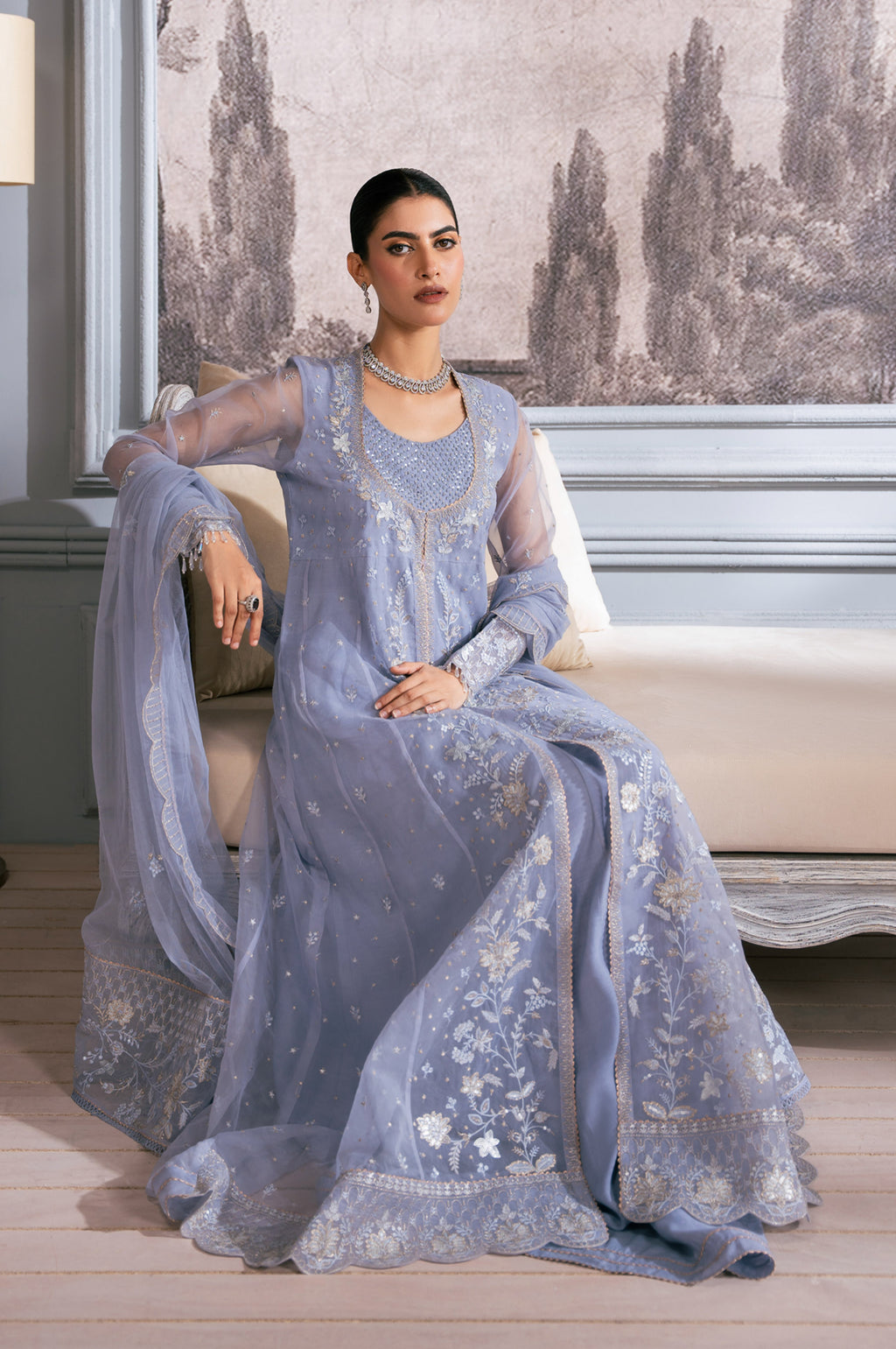 Zeen | Azalea Collection | WOM24110 - Ladies Clothes - Maria Faisal