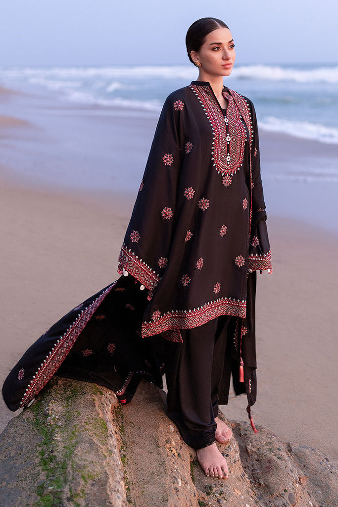 Cross Stitch | Cotton Satin 25 | RAVEN FOLK - Ladies Clothes - Maria Faisal