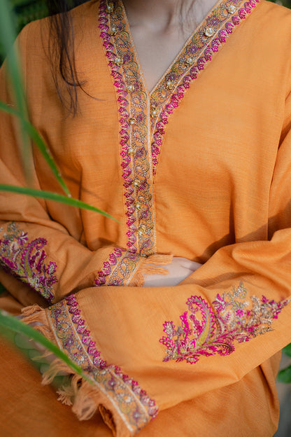 Zellbury | Winter Pret | Embroidered Kurta Trouser - 1289 by Maria Faisal - Registered Vendor of : Zellbury Women - type : Signature Pret - 100% original wedding dresses
