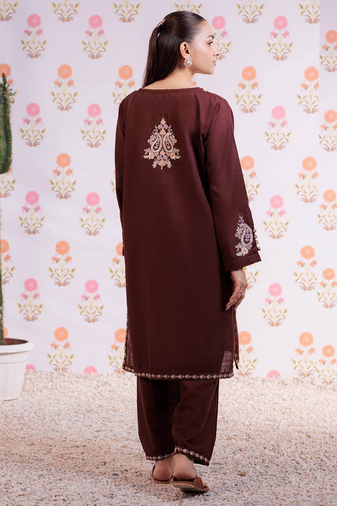 Zellbury | Winter Pret | Embroidered Kurta Trouser - 1290 by Maria Faisal - Registered Vendor of : Zellbury Women - type : Signature Pret - 100% original wedding dresses