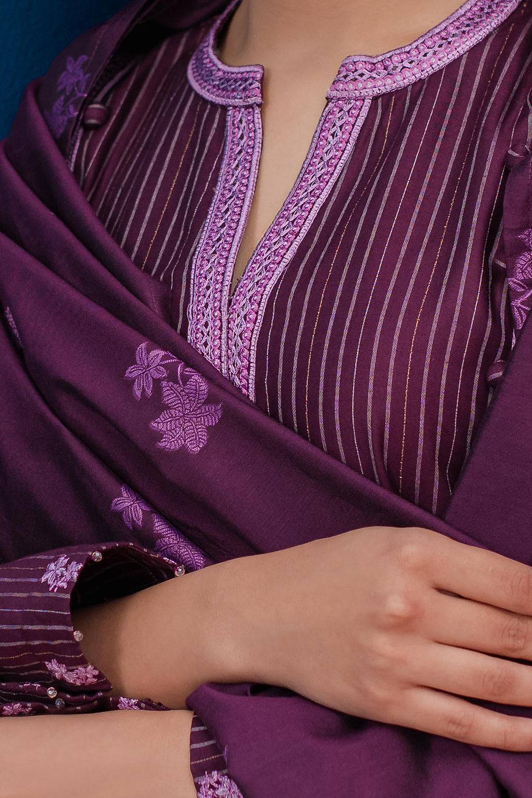 Zellbury | Winter Pret | Embroidered Kurta Dupatta Trouser - 1278 by Maria Faisal - Registered Vendor of : Zellbury Women - type : Signature Pret - 100% original wedding dresses