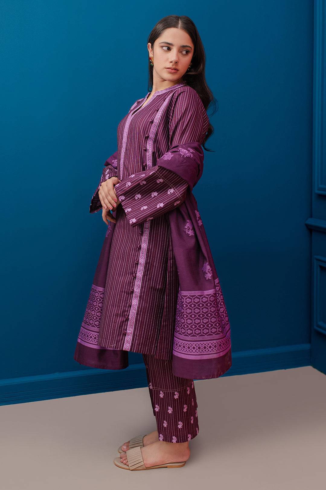 Zellbury | Winter Pret | Embroidered Kurta Dupatta Trouser - 1278 by Maria Faisal - Registered Vendor of : Zellbury Women - type : Signature Pret - 100% original wedding dresses