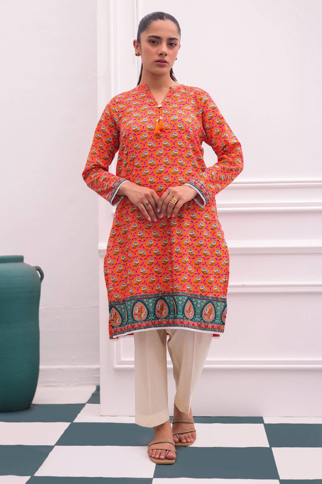 Zellbury | Summer Pret | Kurta - 2860 by Maria Faisal - Registered Vendor of : Zellbury Women - type : Essential Pret - 100% original wedding dresses