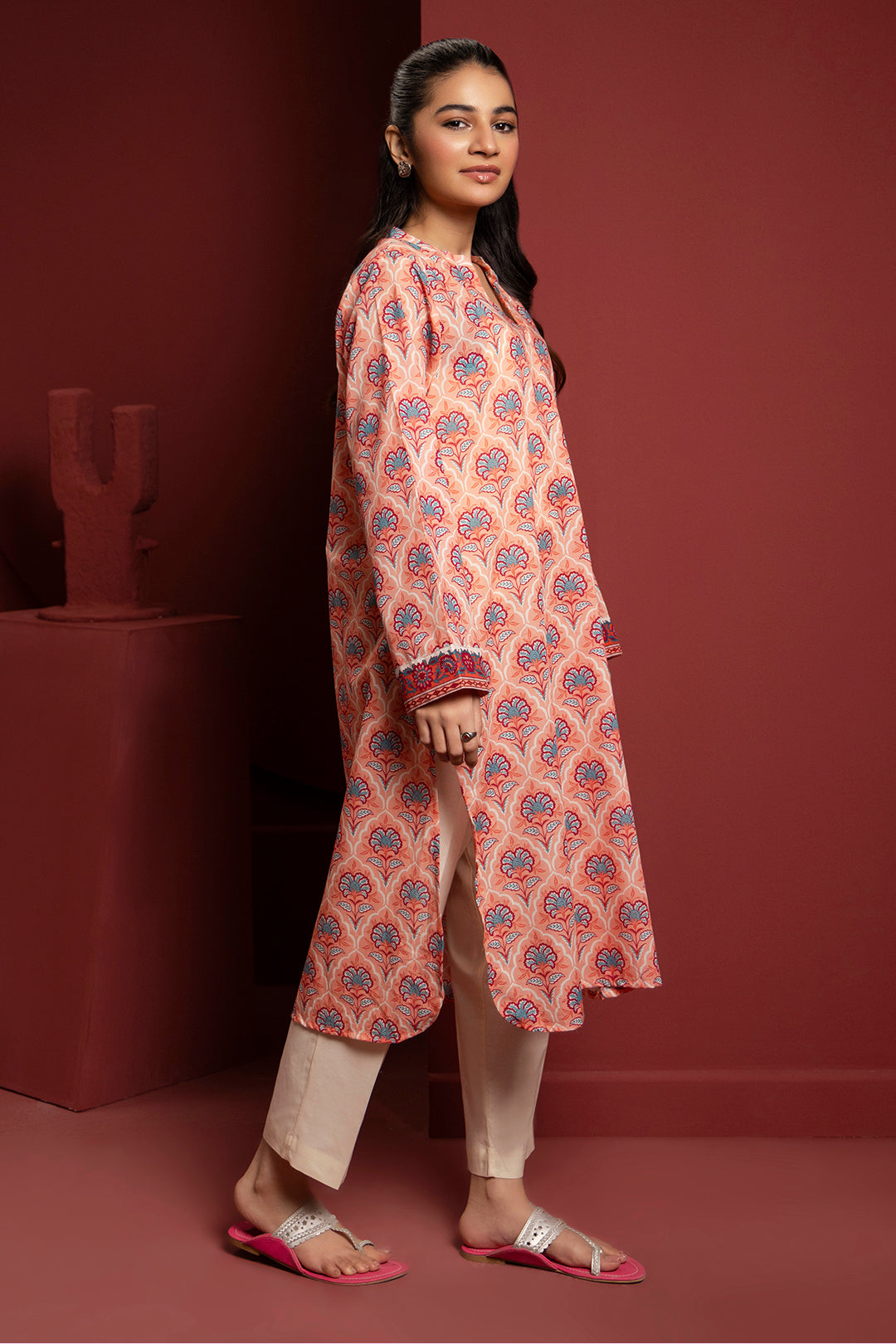 Zellbury | Winter Pret | Kurta - 3180 - Designer Dress with Intricate embroidery and embellishments. Shop elegent wedding dress at Maria Faisal.